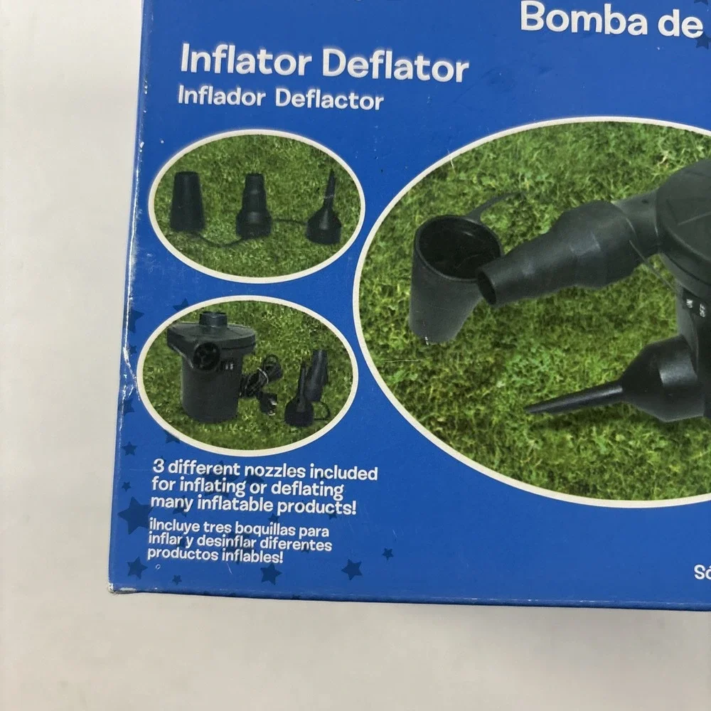 Toys R Us Inflator - Deflator Air Pump W Nozzles - Air Mattress And Pool Inf